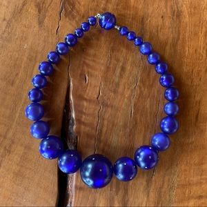 CHRISTINA DeFALCO Blue Resin Lucite Necklace